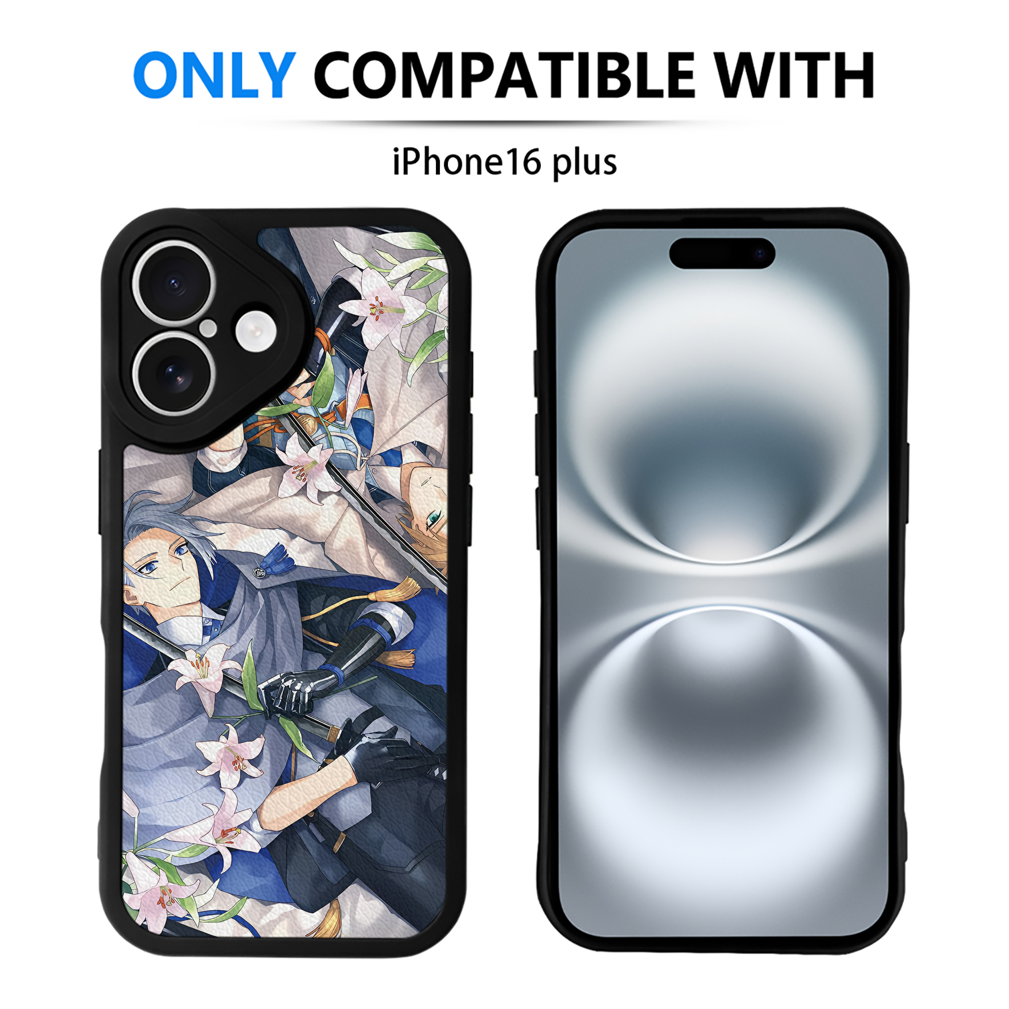 （画像用） 刀剣乱舞 Touken Ranbu 【iPhone 16シリーズ対応】シリコンスマホケース（レザー調） 材質：シリコン
